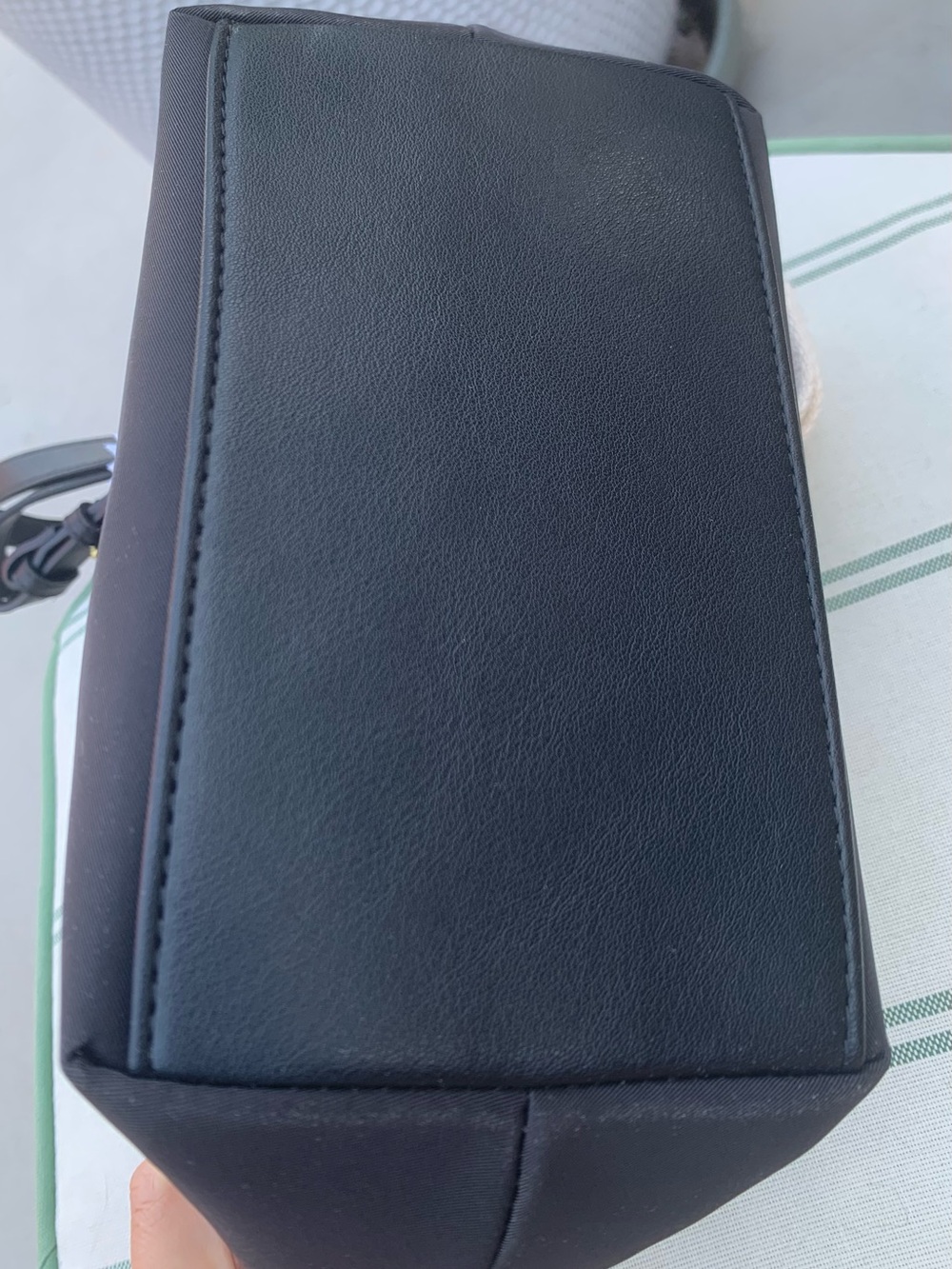 NWT Free Asembly Black Crossbody handbag with Striped Strap - Picture 5 of 10